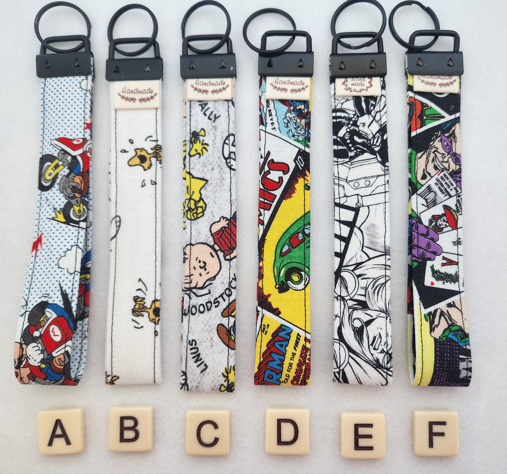 Wristlet keychain- cartoons